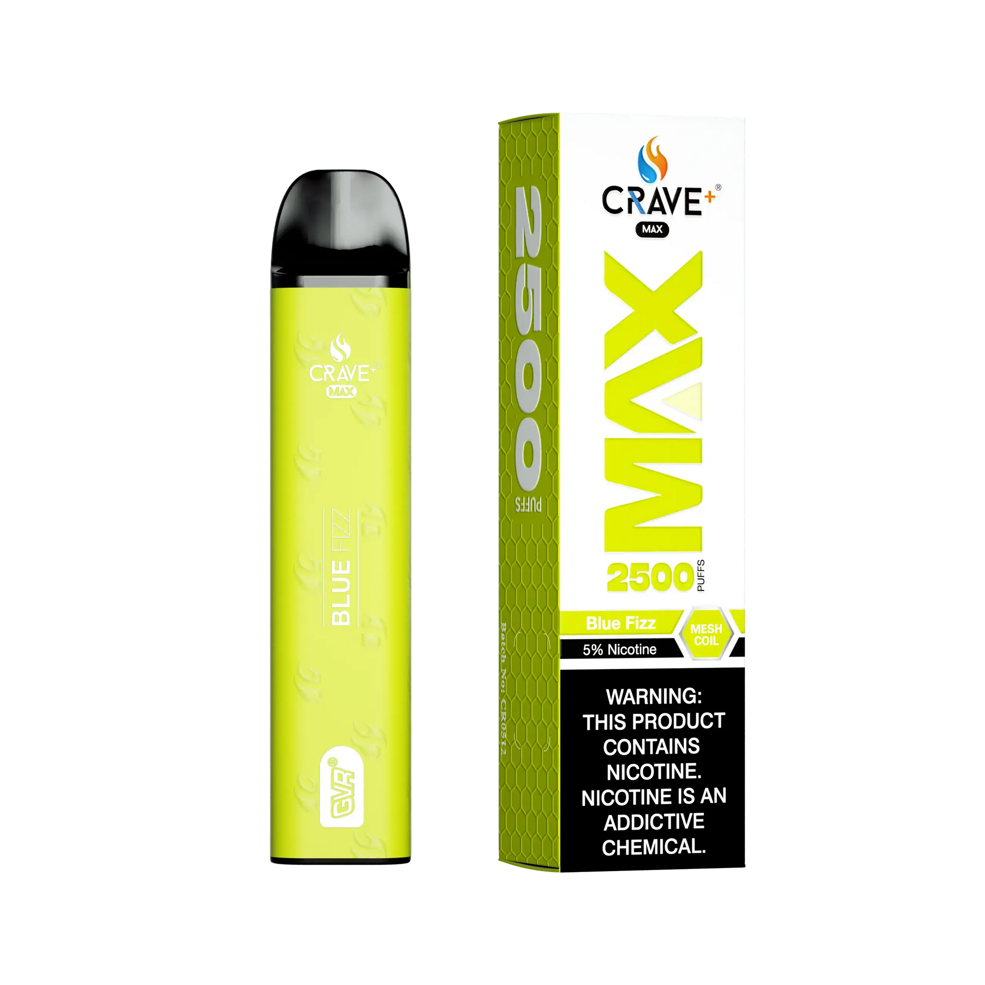 Crave Max Vape - 2500 Puffs Mesh Coil - VSZN, Crave Max Vape blue fizz