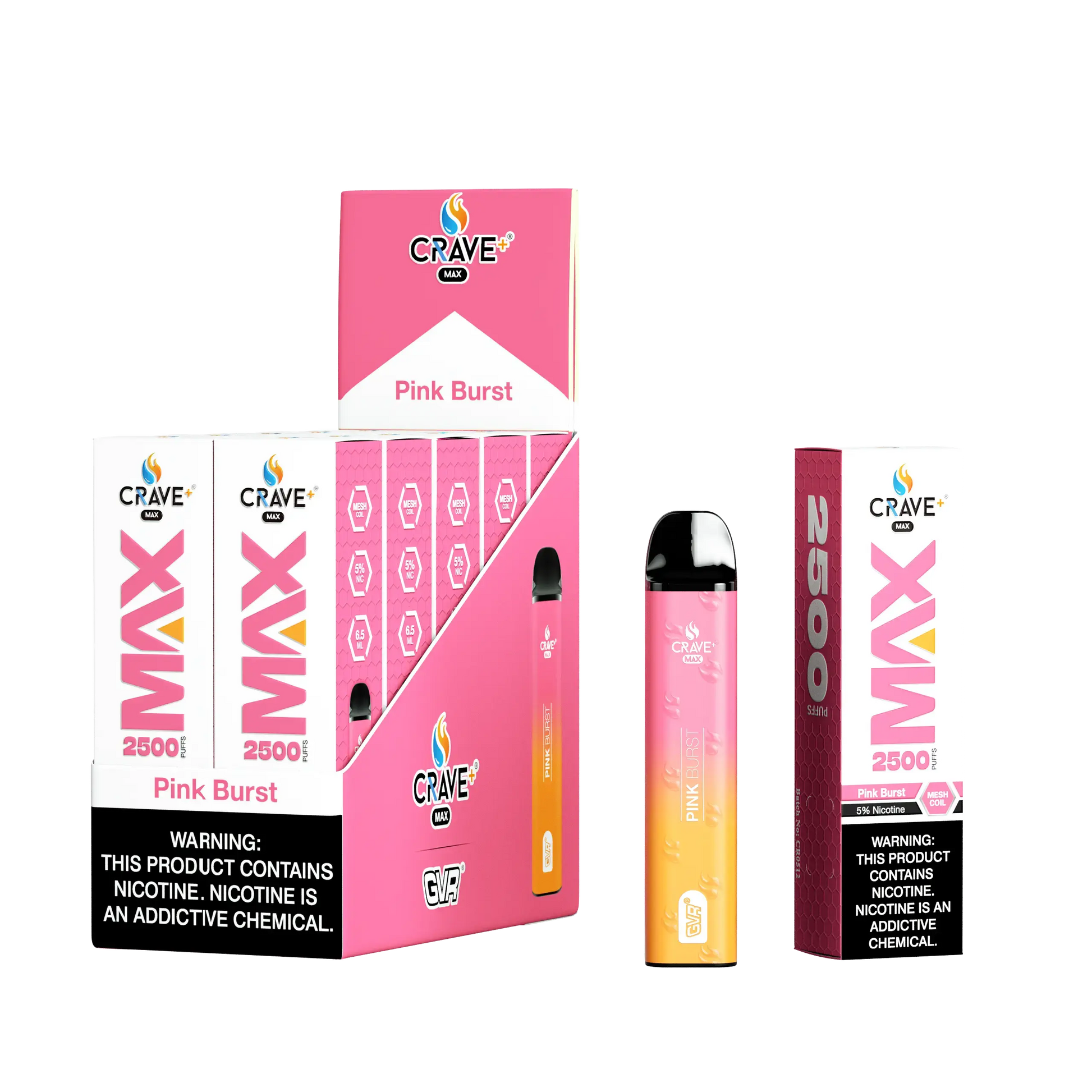 Crave Max 2500 (BOX DEAL) Pink Burst Crave