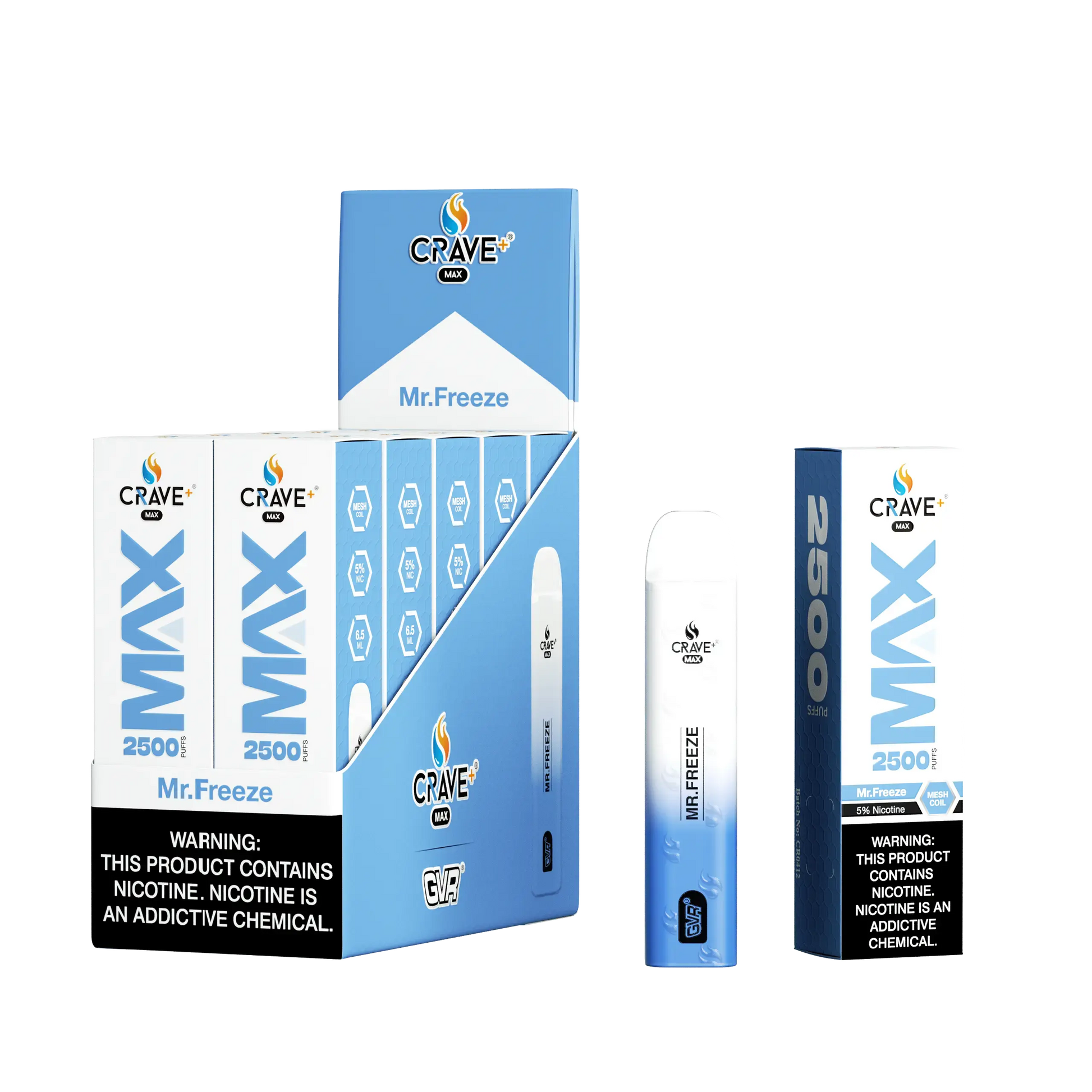 Crave Max Vape - 2500 Puffs Mesh Coil (BOX DEAL) - VSZN, crave max Mr. Freeze