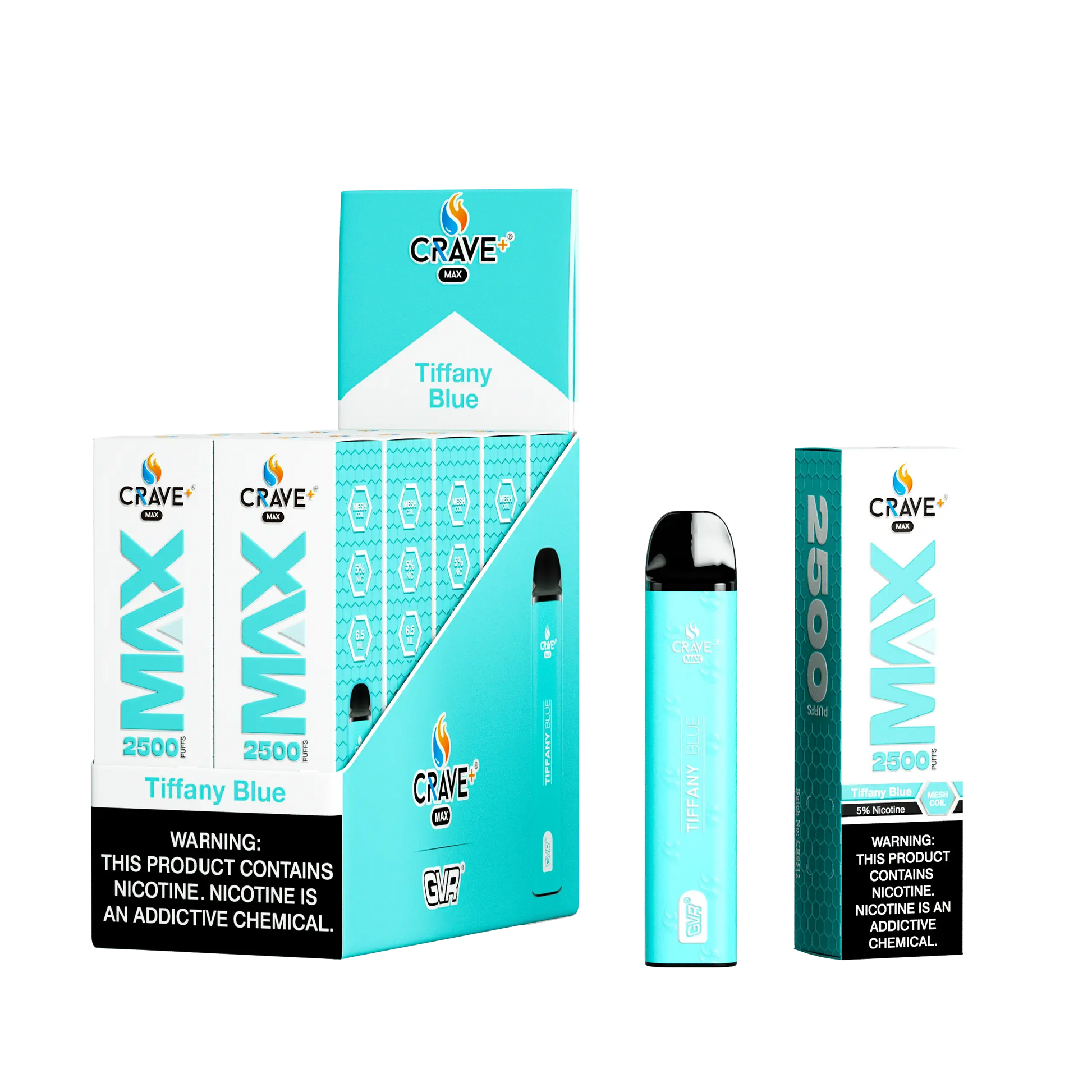Crave Max Vape - 2500 Puffs Mesh Coil (BOX DEAL) - VSZN, crave max tiffany blue
