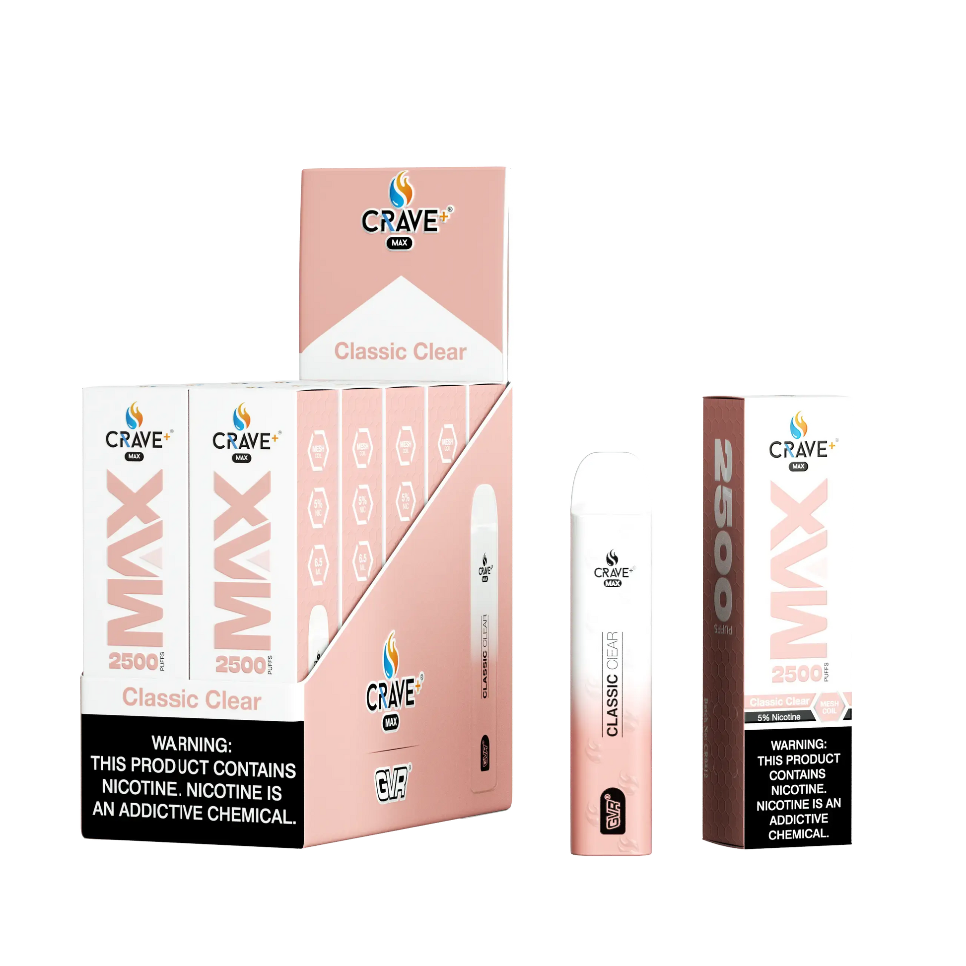 Crave Max 2500 (BOX DEAL) Classic Clear 5% Crave