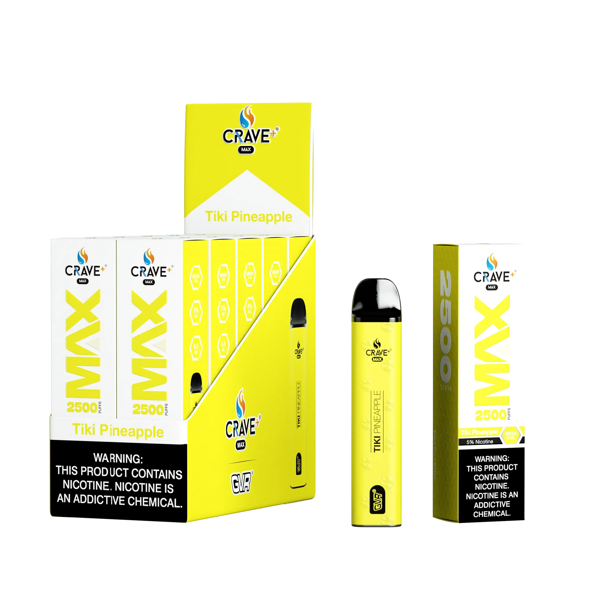 Crave Max Vape - 2500 Puffs Mesh Coil (BOX DEAL) - VSZN, crave max tiki pineapple