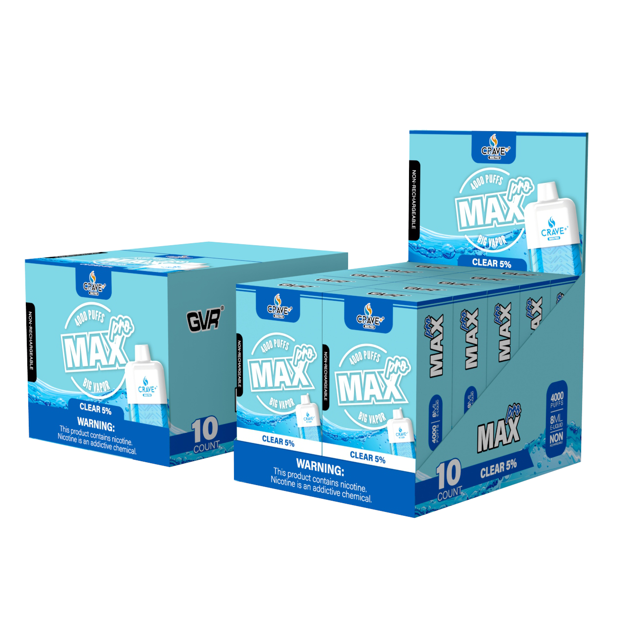 Crave Max Pro 4000 - Clear 5% Box