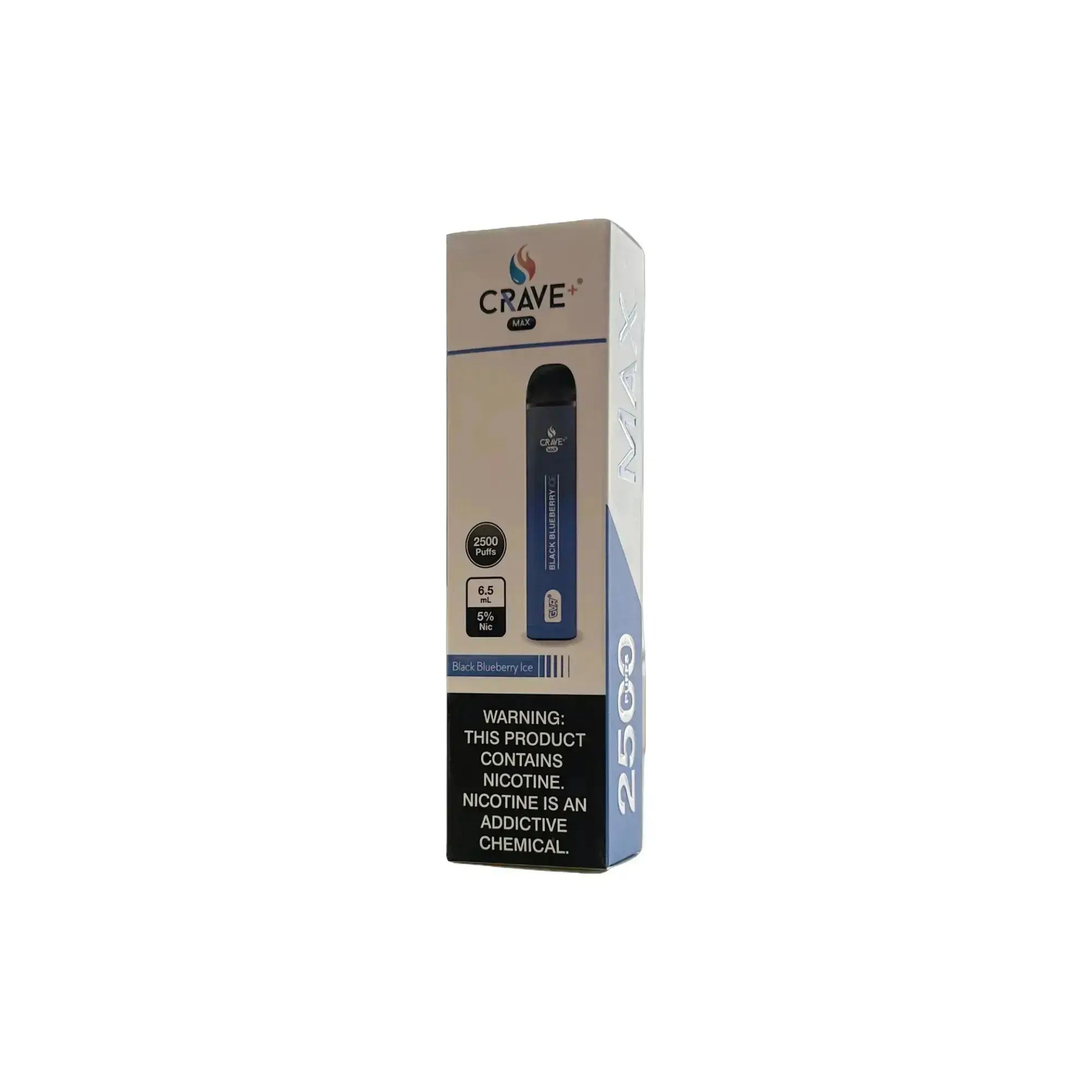 Crave Max Vape - 2500 Puffs Crave, crave max black blueberry ice