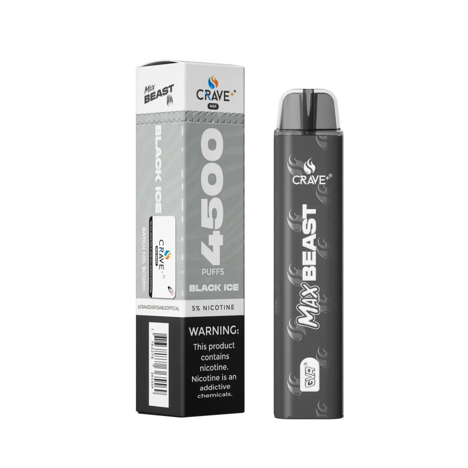 Crave Max Beast 4500 Puffs - VSZN, Crave Max Beast black ice