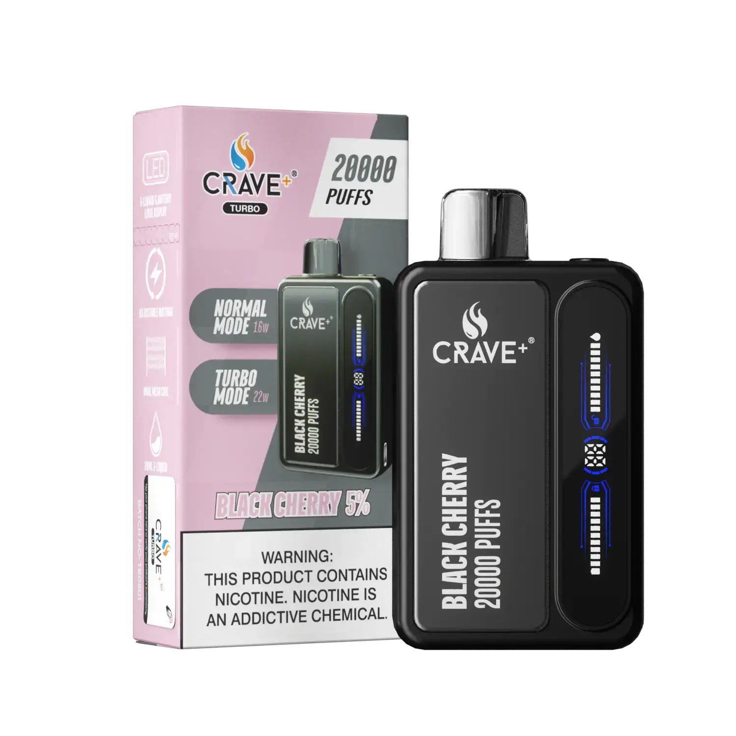 Crave Turbo 20000 Crave, Crave Turbo black cherry