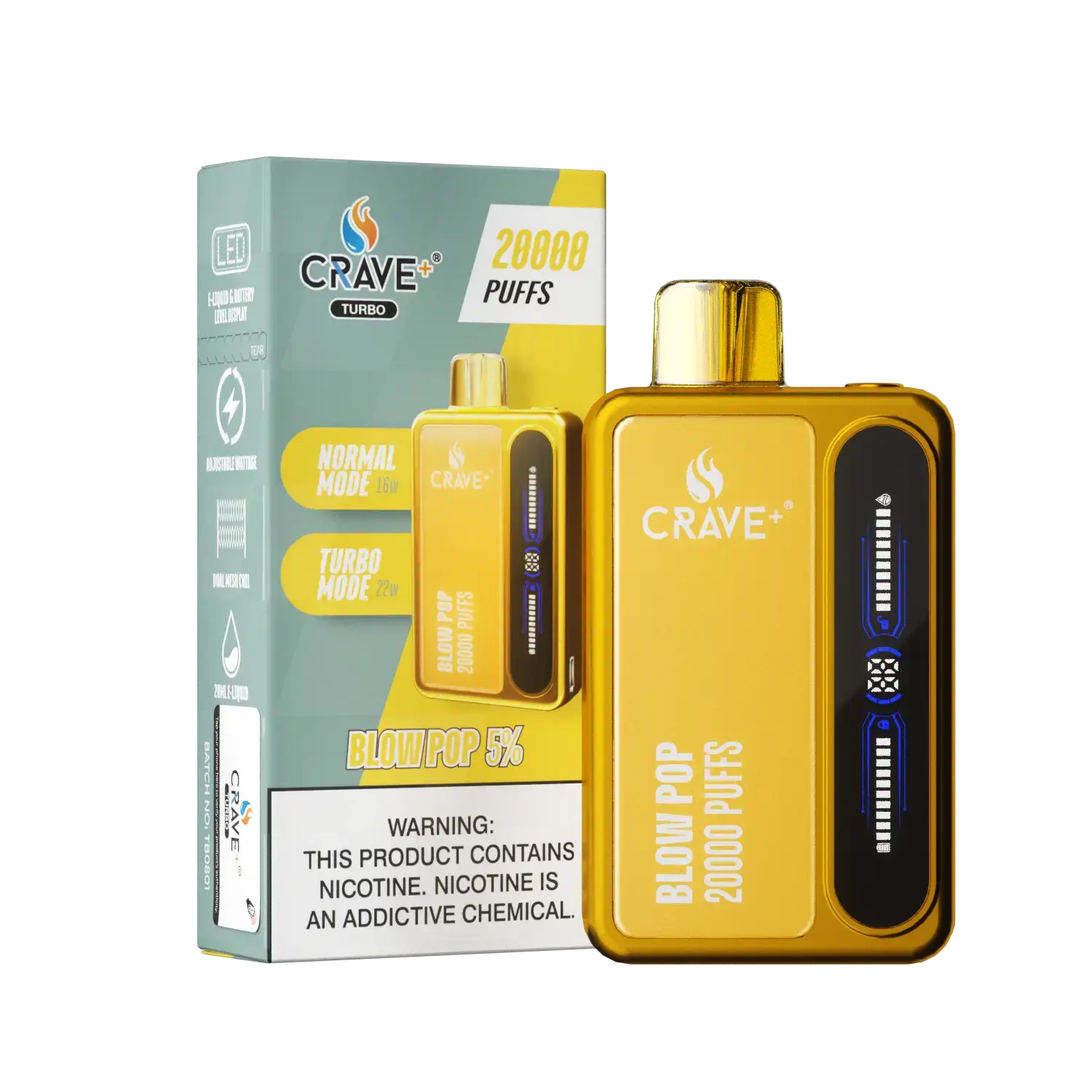 Crave Turbo 20000 Crave, Crave Turbo blowpop