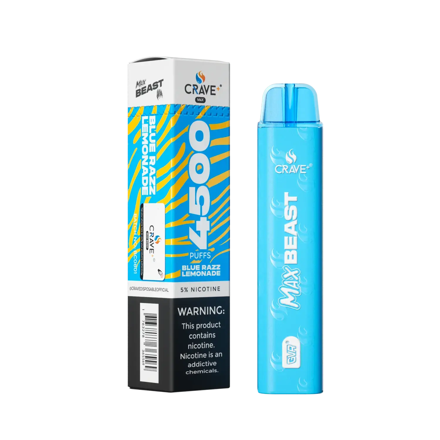 Crave Max Beast 4500 Puffs - VSZN, Crave Max Beast blue razz lemonade