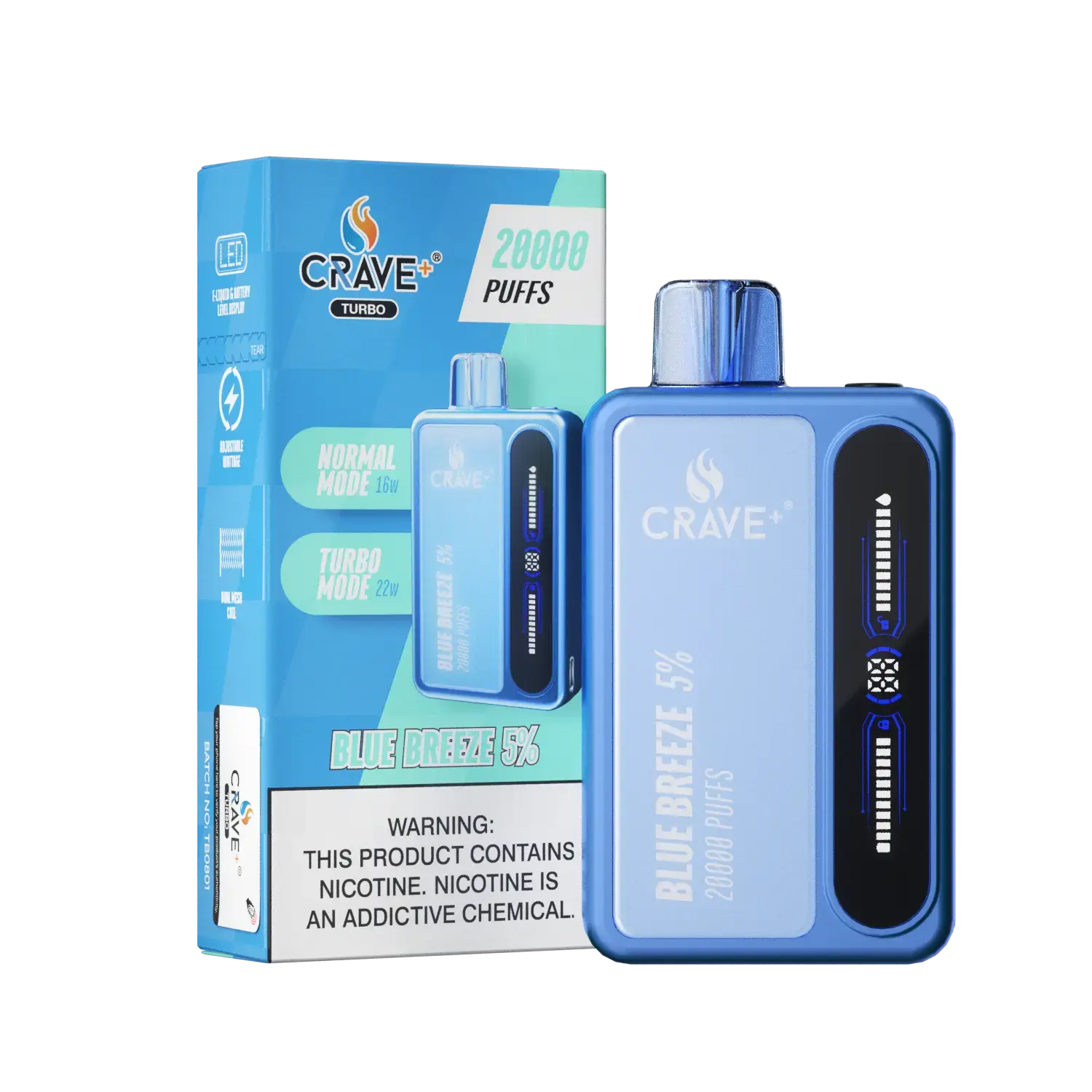 Crave Turbo 20000 - VSZN, Crave Turbo blue breeze