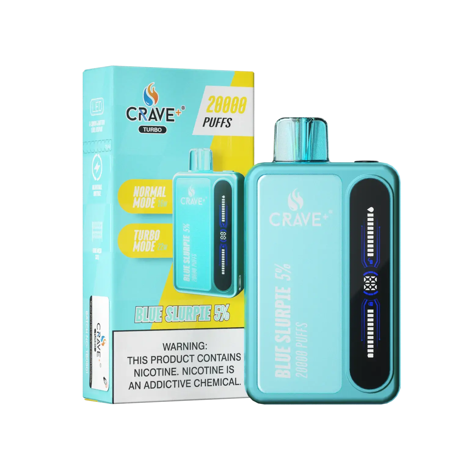 Crave Turbo 20000 - VSZN, Crave Turbo blue slurpie