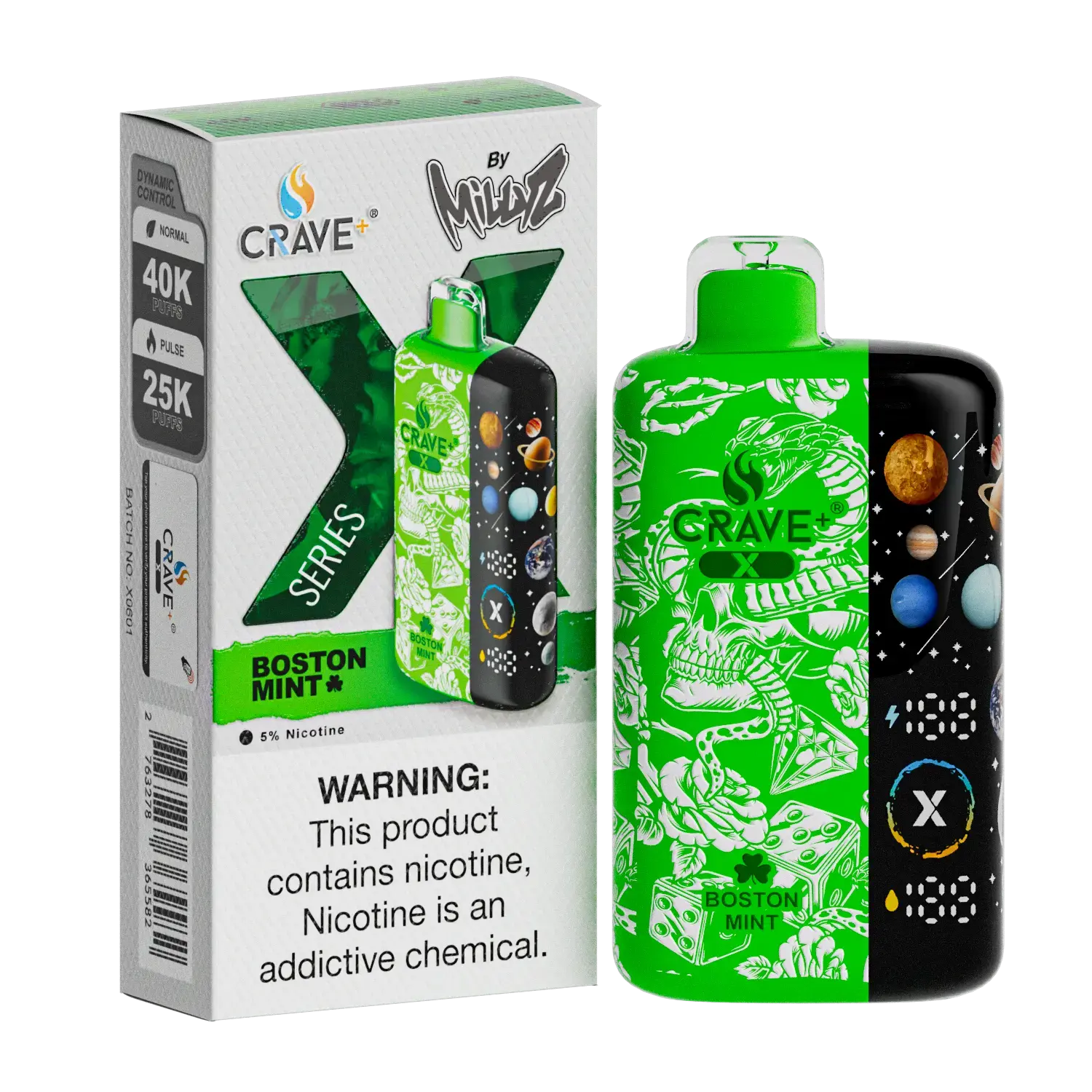 Crave X – Ultra Slim 40K / 25K Puffs Crave, crave x millyz, millyz crave x vape, millyz vape crave, crave vape millyz, rave x millyz, crave ultra slim vape millyz, crave x boston mint, crave boston mint vape
