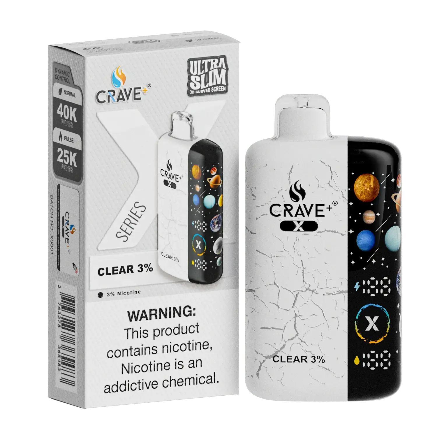 Crave X – Ultra Slim 40K / 25K Puffs Crave, crave x millyz, millyz crave x vape, millyz vape crave, crave vape millyz, rave x millyz, crave ultra slim vape millyz, crave x clear