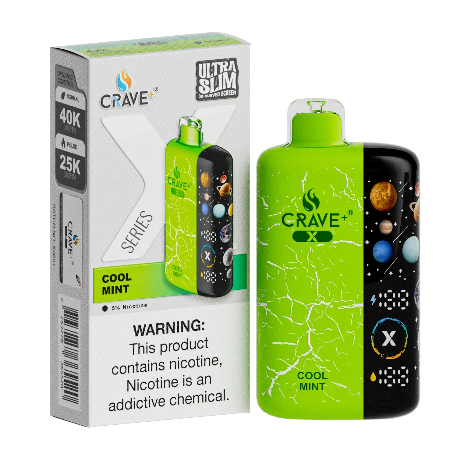 Crave X – Ultra Slim 40K / 25K Puffs Crave, crave x millyz, millyz crave x vape, millyz vape crave, crave vape millyz, rave x millyz, crave ultra slim vape millyz, crave x cool mint