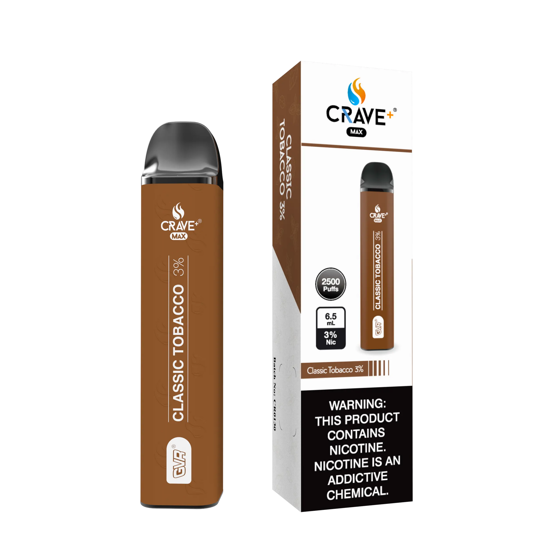 Crave Max 2500 - Classic Tobacco 3%
