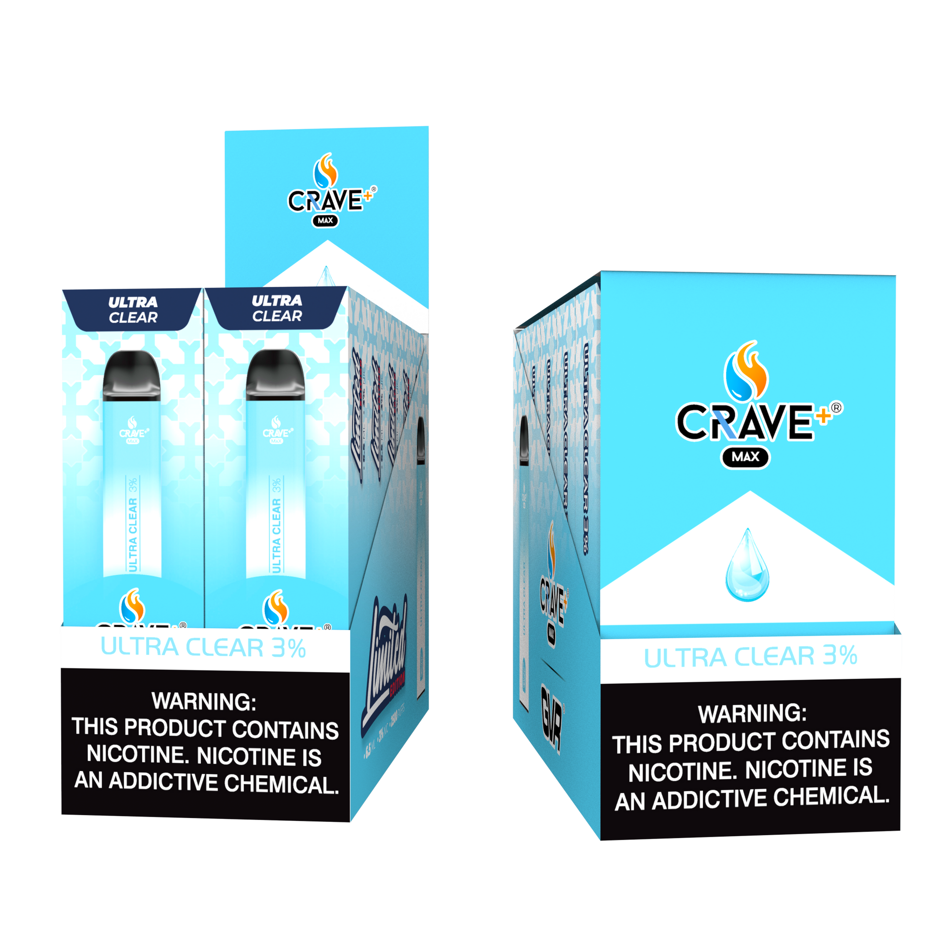 Crave Max 2500 - Ultra Clear 3% Box