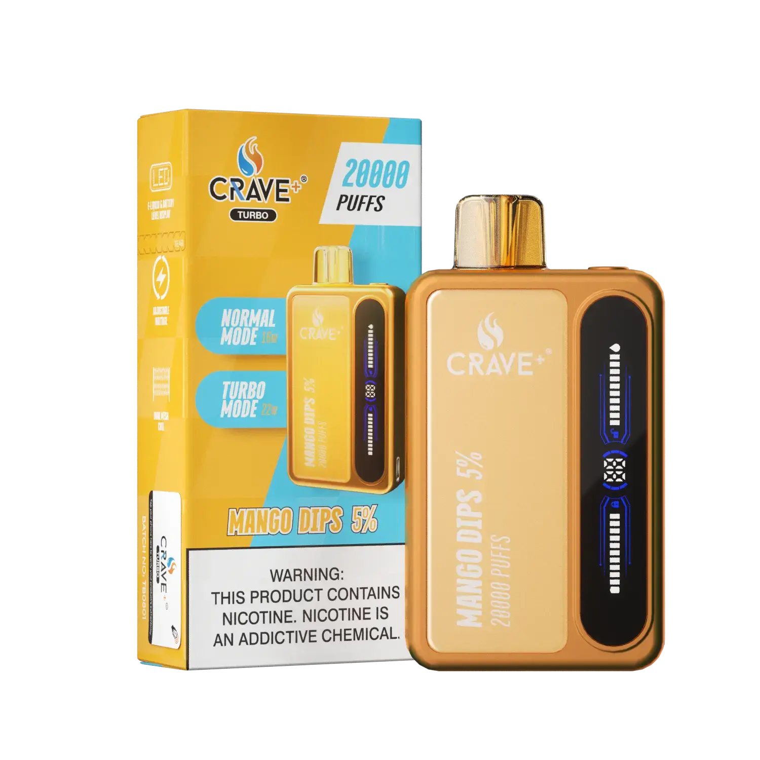 Crave Turbo 20000 - VSZN, Crave Turbo mango dips