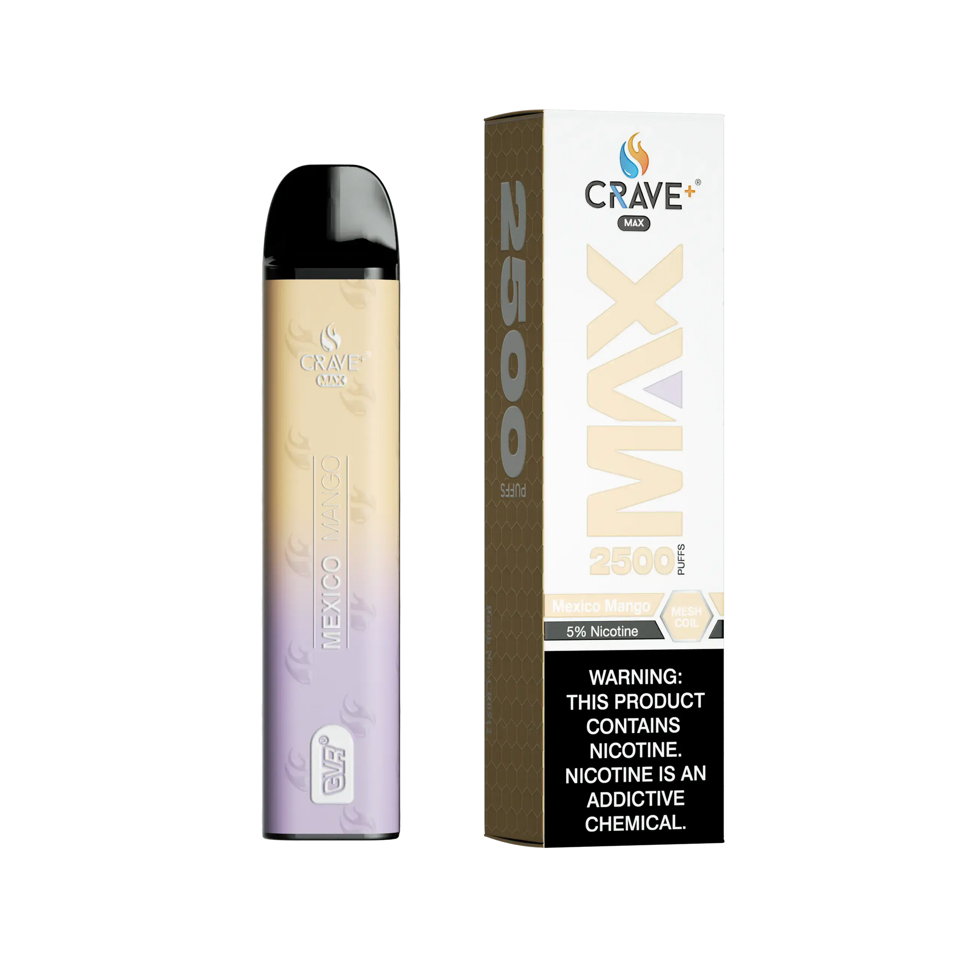 Crave Max Vape - 2500 Puffs Mesh Coil Crave, Crave Max Vape mexico mango