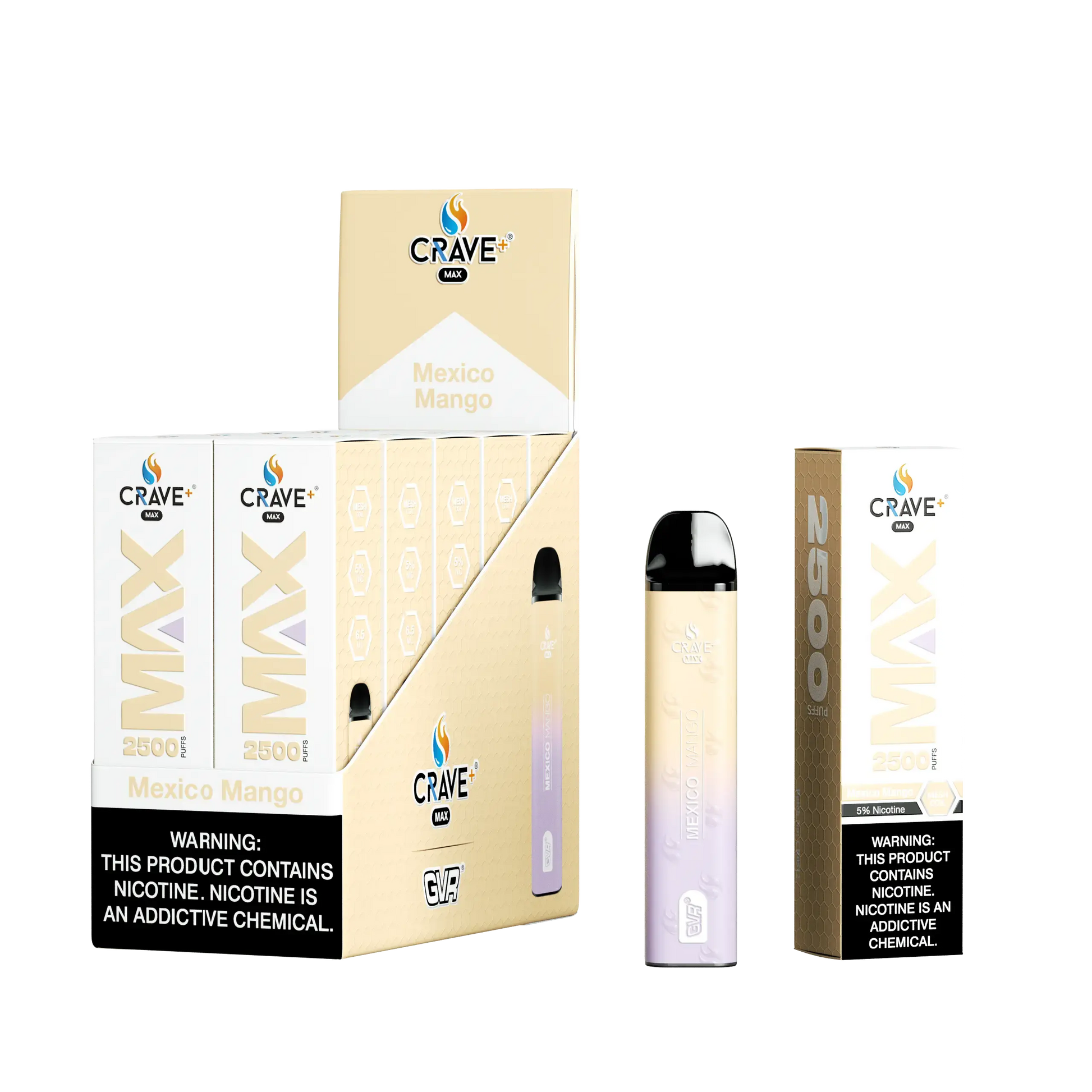 Crave Max Vape - 2500 Puffs Mesh Coil (BOX DEAL) Crave, crave max mexico mango