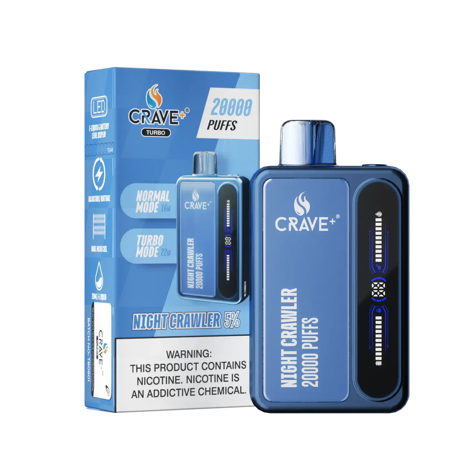 Crave Turbo 20000 Crave, Crave Turbo nightcrawler