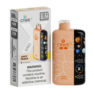 Crave X – Ultra Slim 40K / 25K Puffs Crave, crave x millyz, millyz crave x vape, millyz vape crave, crave vape millyz, rave x millyz, crave ultra slim vape millyz, crave x juicy peach, juicy peach crave millyz