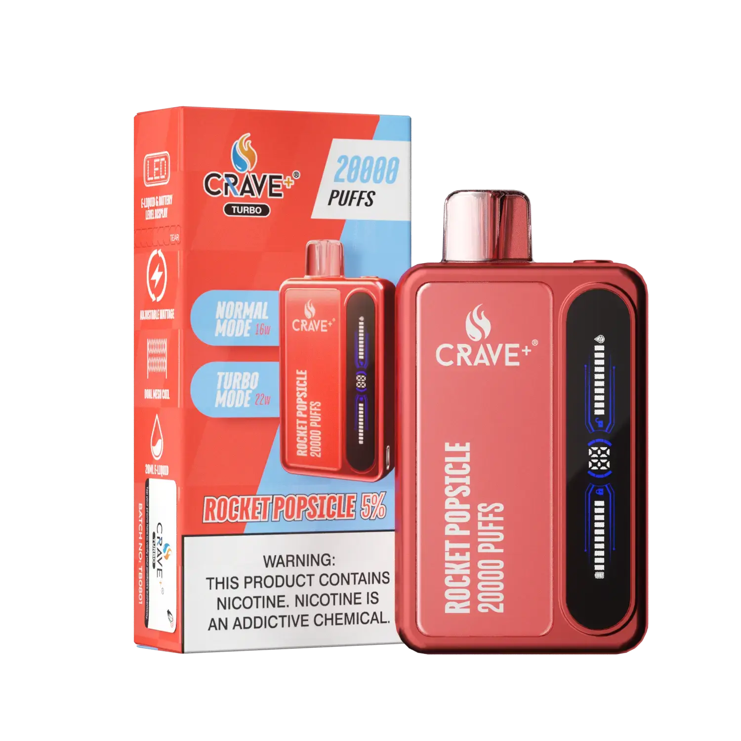 Crave Turbo 20000 Crave, Crave Turbo rocket popsicle