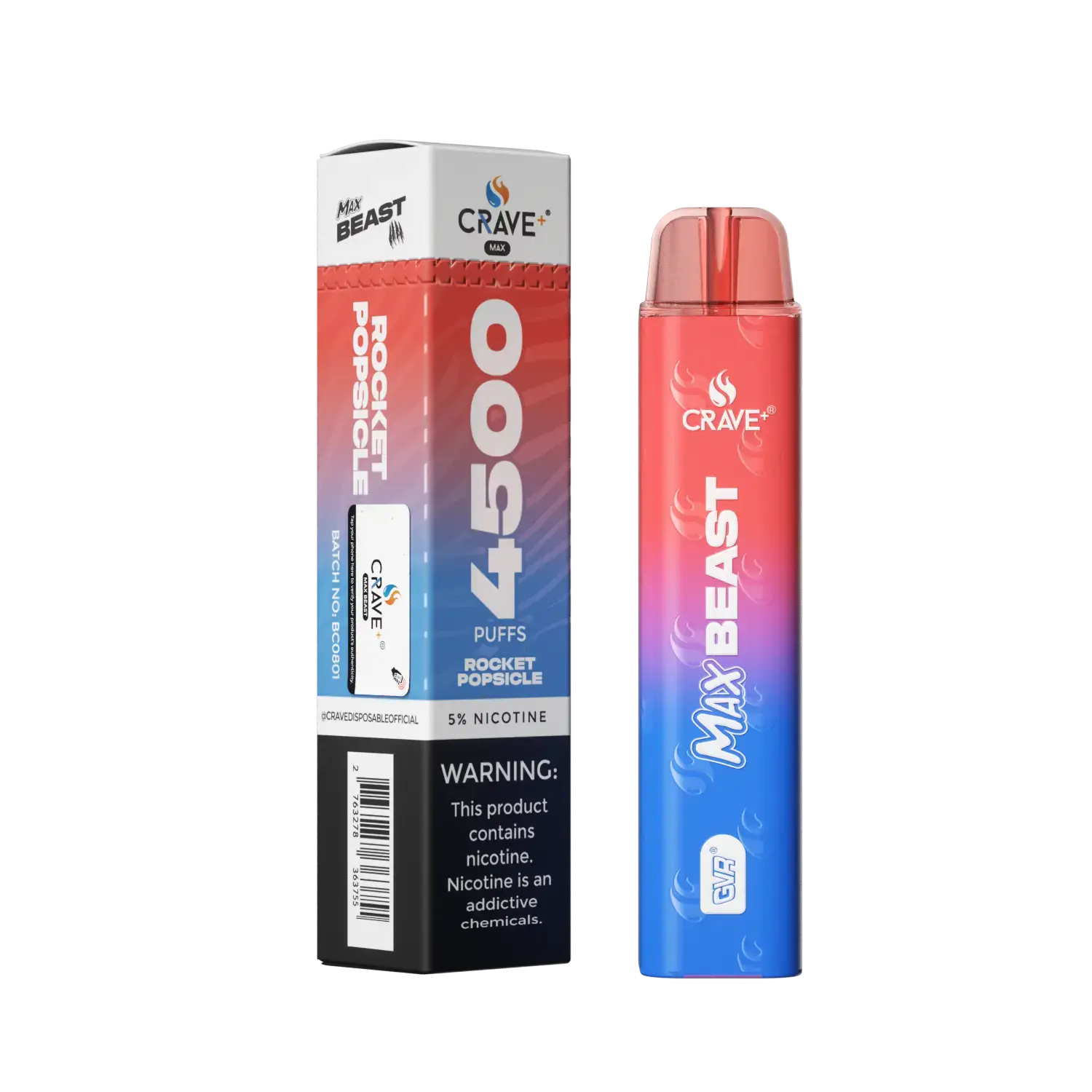 Crave Max Beast 4500 Crave, Crave Max Beast rocket popsicle