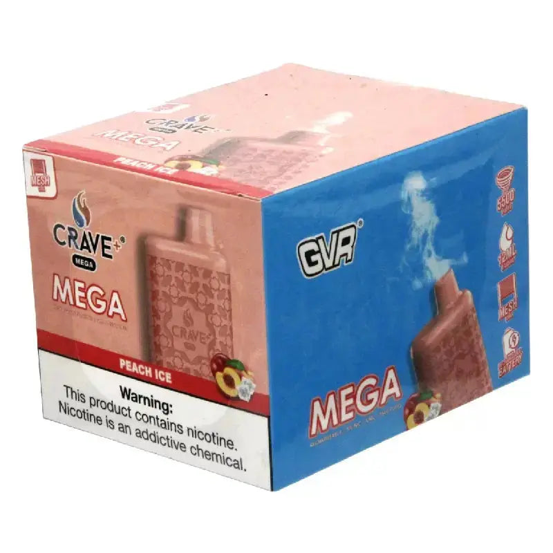 Crave Mega 5500 Crave, crave mega peach ice