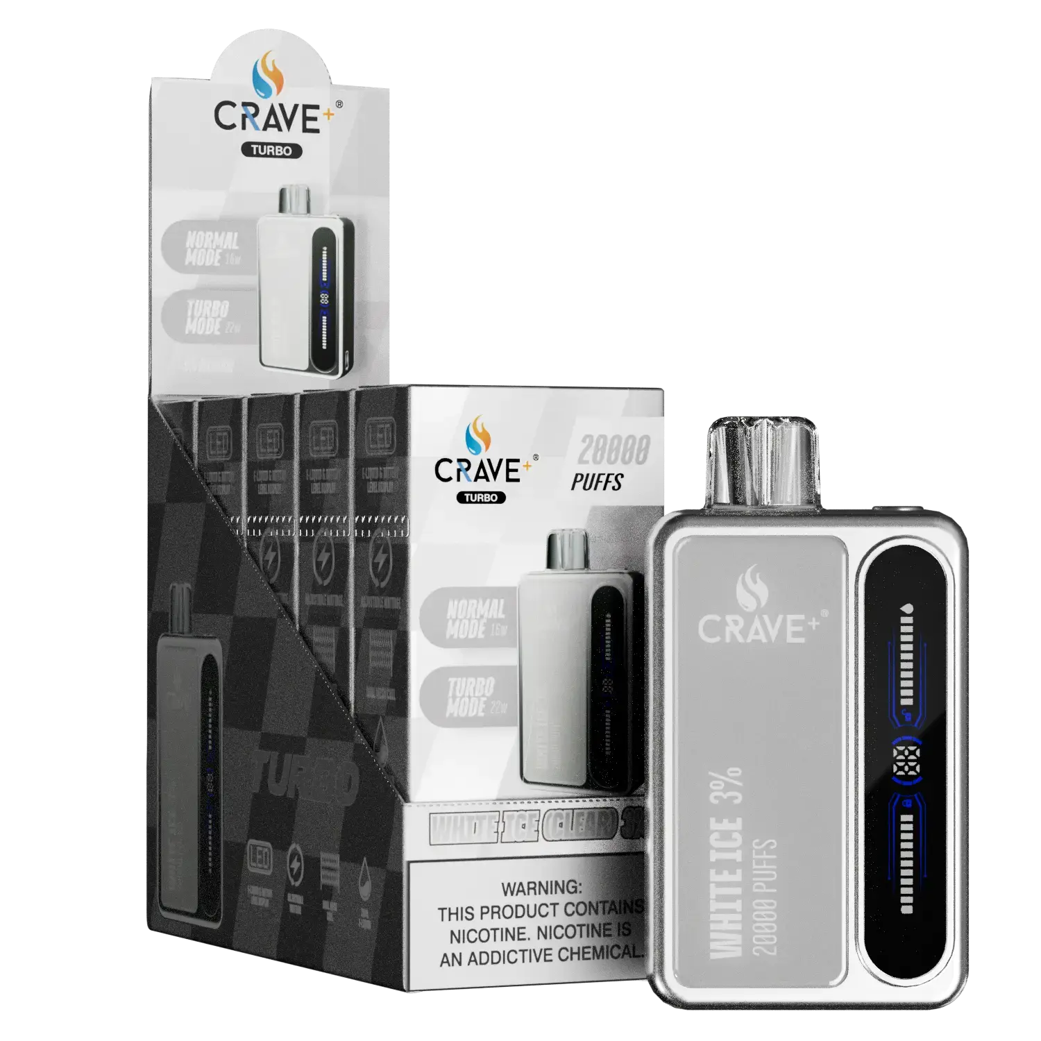 Crave Turbo 20000 Crave, Crave Turbo white ice 3%