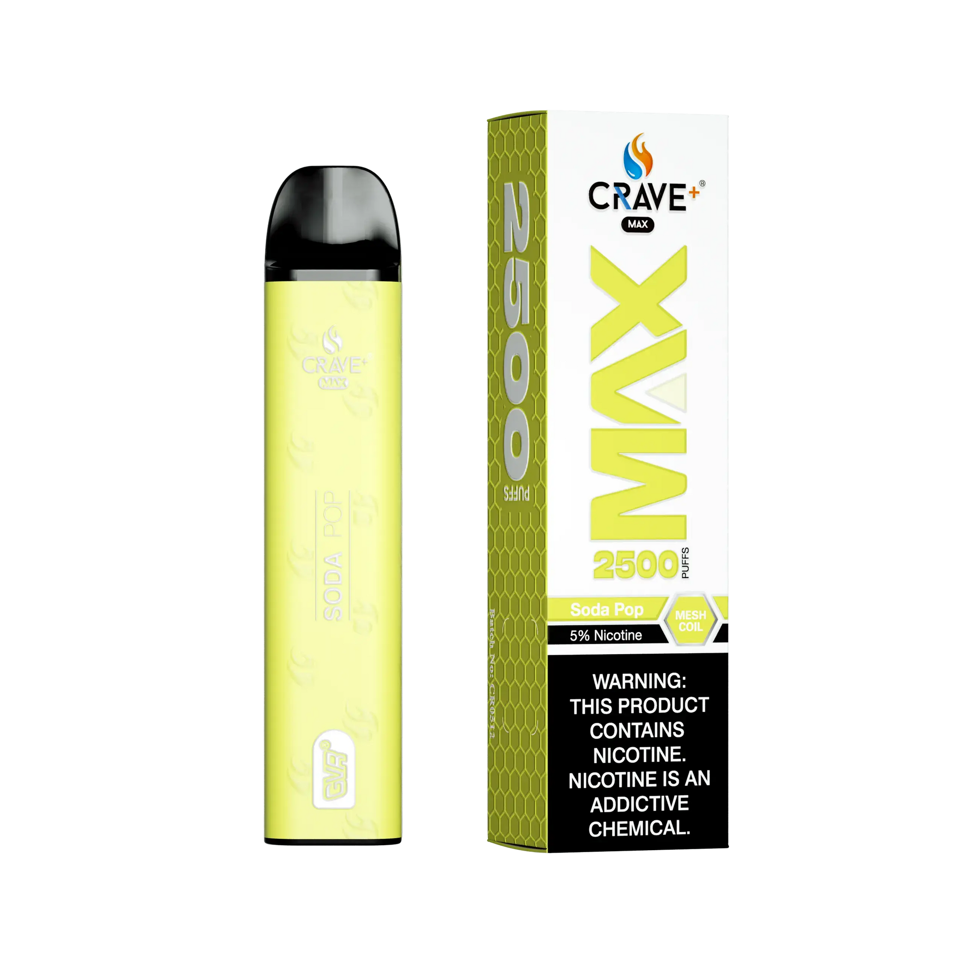 Crave Max Vape - 2500 Puffs Mesh Coil - VSZN, Crave Max Vape soda pop