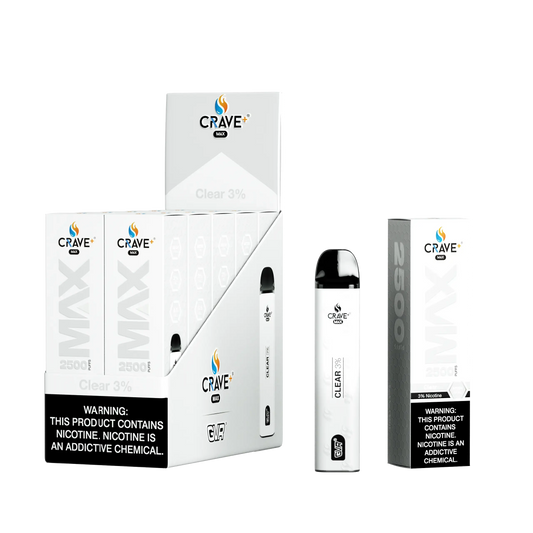 Crave Max Vape - 2500 Puffs Mesh Coil (BOX DEAL) - VSZN, crave max clear 3%