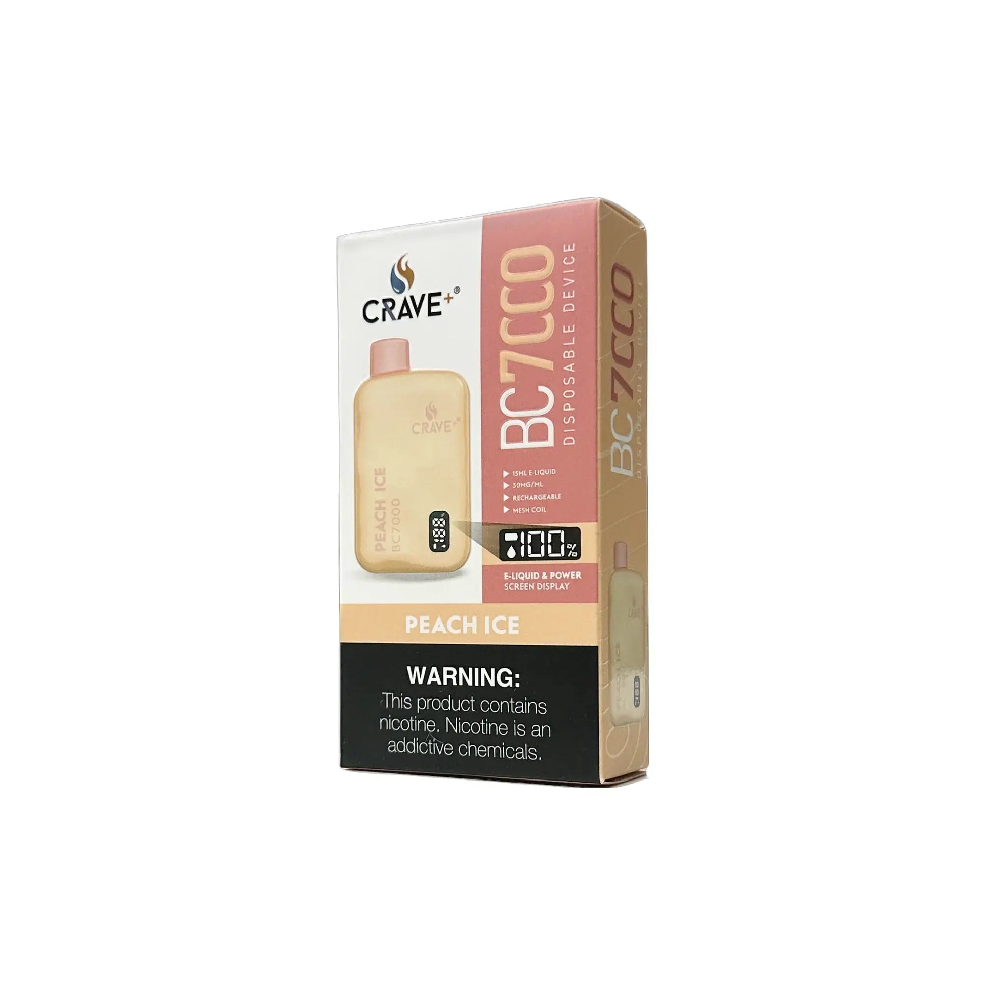 Crave BC7000 Puffs - VSZN, Crave BC7000 Crave peach ice, crave bc7000 clear, clear crave vape bc7000, crave grape ice bc7000, crave black ice bc7000, black ice crave max vape bc7000, peach ice crave max bc7000