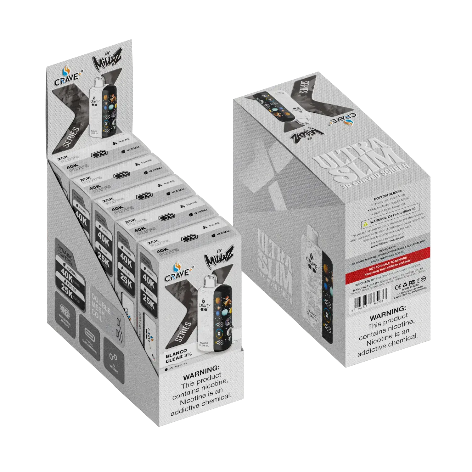 Crave X – Ultra Slim 40K / 25K Puffs (BOX DEAL) Crave, Crave X – Ultra Slim 40K / 25K Puffs Crave, crave x blanco clear, crave x millyz, millyz crave x vape, millyz vape crave, crave vape millyz, rave x millyz, crave ultra slim vape millyz