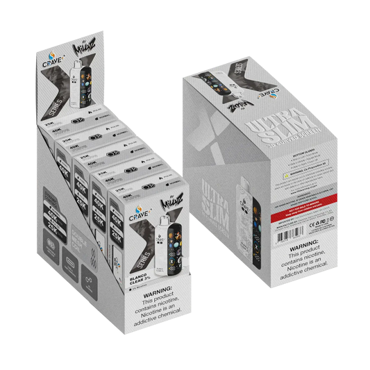 Crave X – Ultra Slim 40K / 25K Puffs (BOX DEAL) Crave, Crave X – Ultra Slim 40K / 25K Puffs Crave, crave x blanco clear, crave x millyz, millyz crave x vape, millyz vape crave, crave vape millyz, rave x millyz, crave ultra slim vape millyz