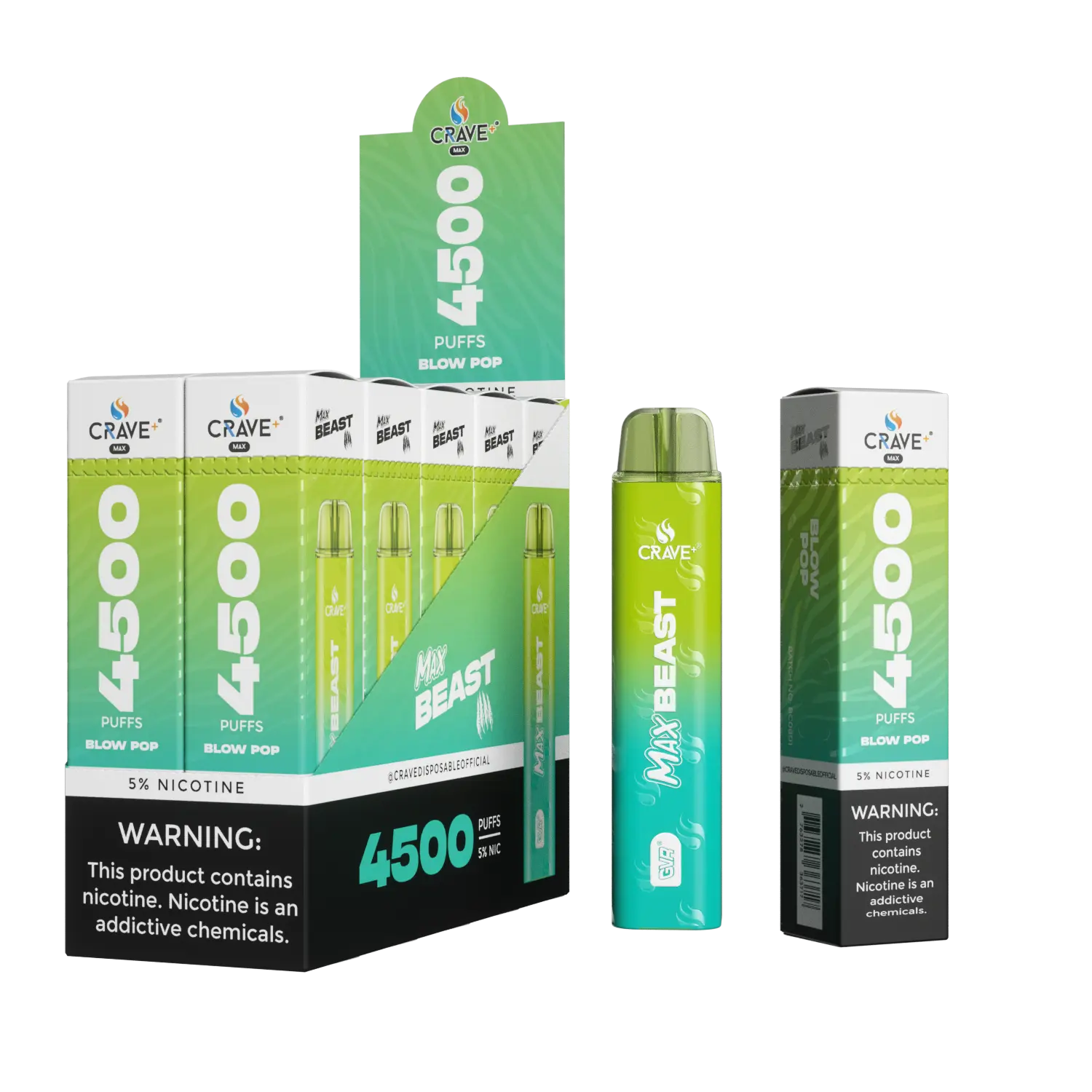 Crave Max Beast 4500 (BOX DEAL) Crave, crave max beast blow pop