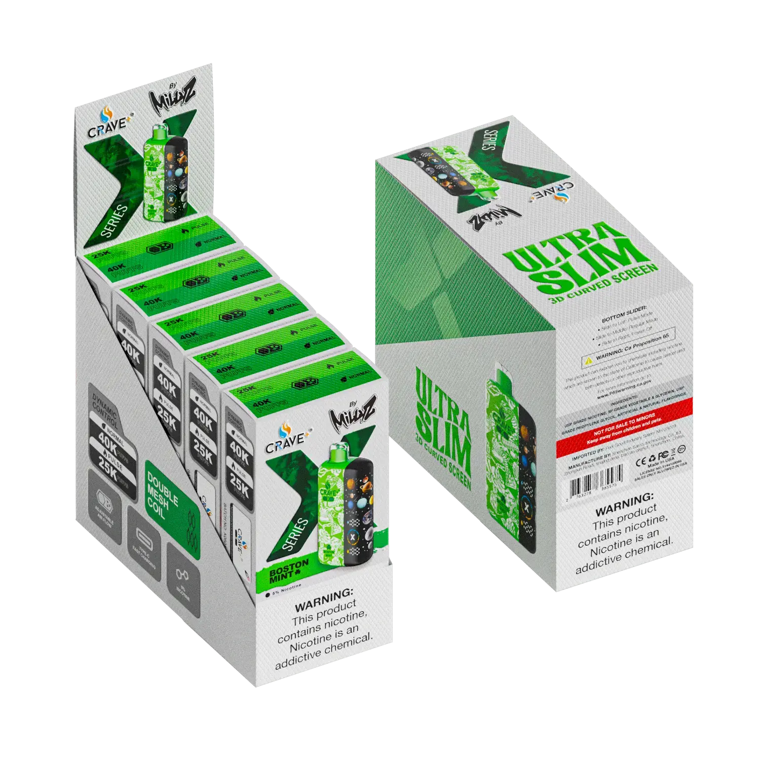 Crave X – Ultra Slim 40K / 25K Puffs (BOX DEAL) Crave, Crave X – Ultra Slim 40K / 25K Puffs Crave, crave x millyz, millyz crave x vape, millyz vape crave, crave vape millyz, rave x millyz, crave ultra slim vape millyz, crave x boston mint, crave boston mint vape