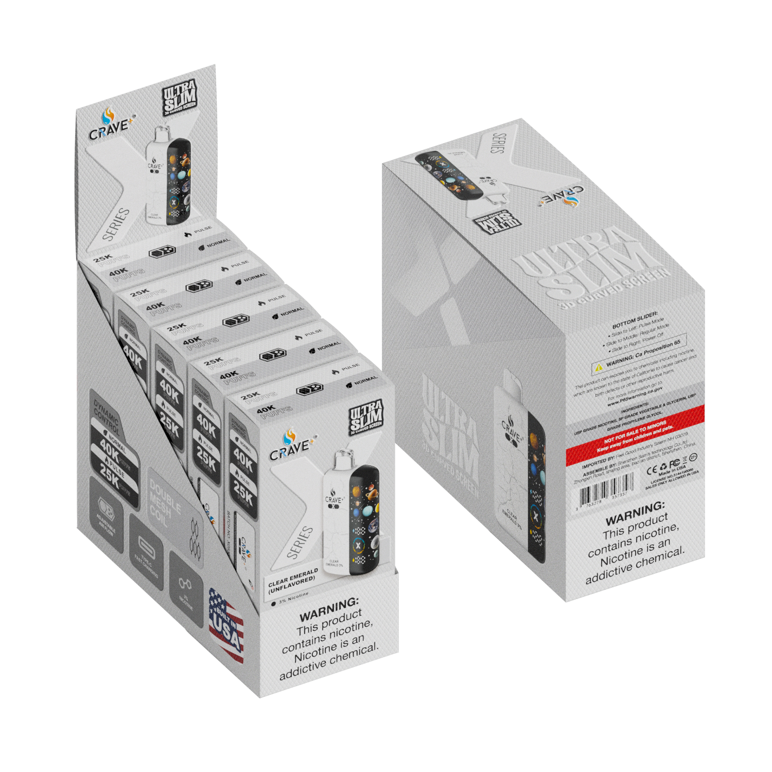 Crave X – Ultra Slim 40K / 25K Puffs (BOX DEAL) Crave