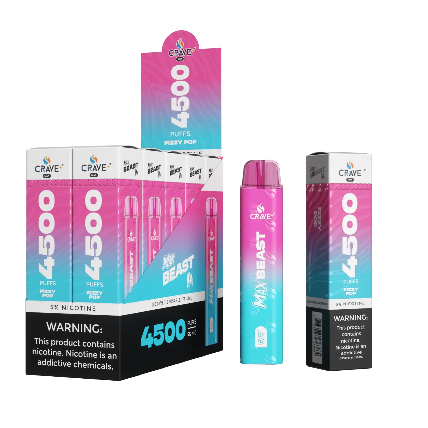 Crave Max Beast 4500 (BOX DEAL) Crave, crave max beast fizzy pop