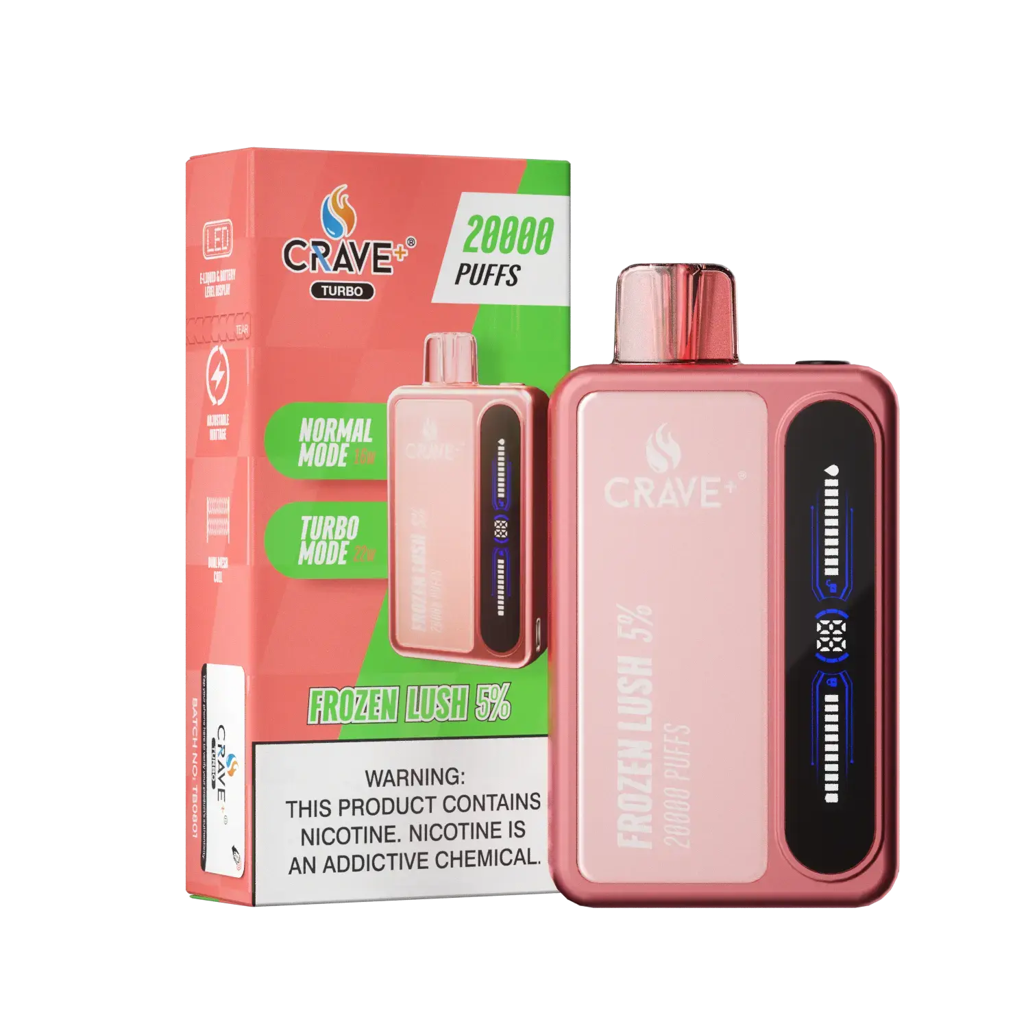 Crave Turbo 20000 - VSZN, Crave Turbo frozen lush