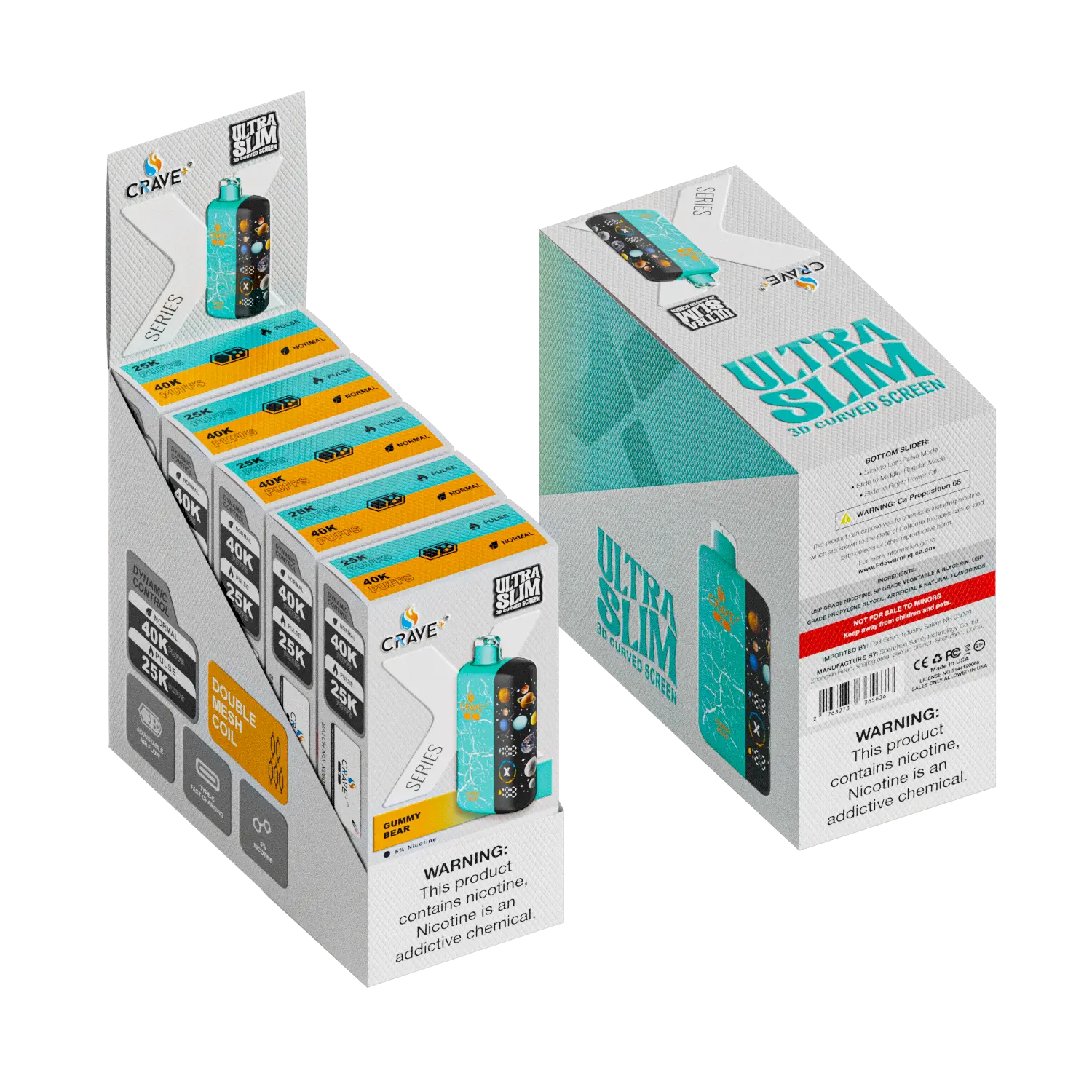Crave X – Ultra Slim 40K / 25K Puffs (BOX DEAL) Crave