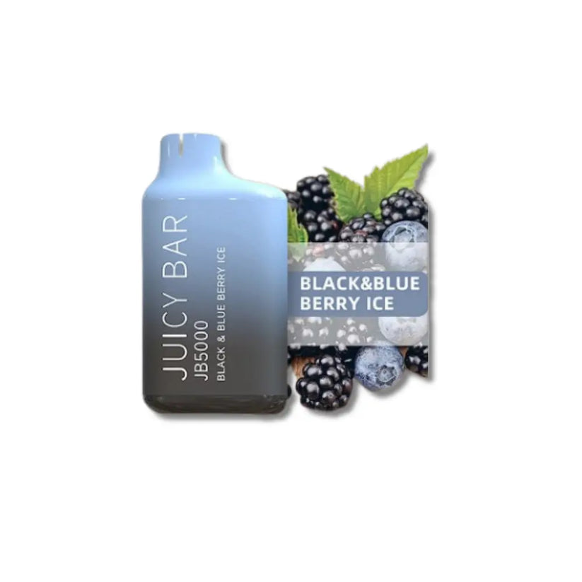 JUICY BAR DISP 5000 PUFFS 10CT -  BLACK&BLUE BERRY ICE