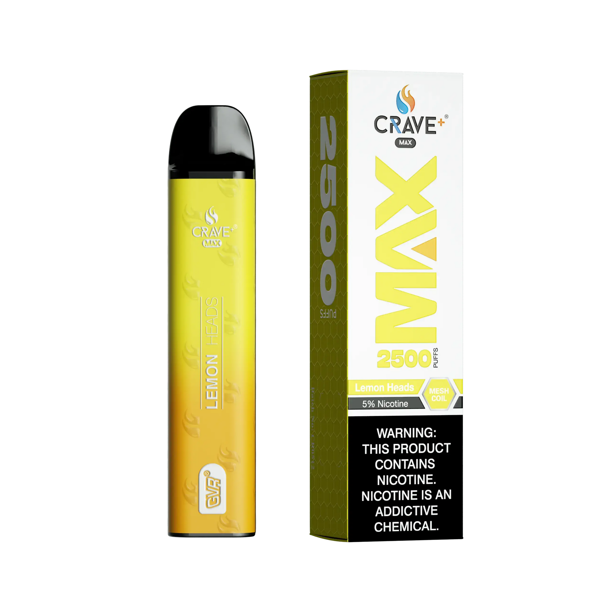 Crave Max Vape - 2500 Puffs Mesh Coil Crave, Crave Max Vape lemon heads