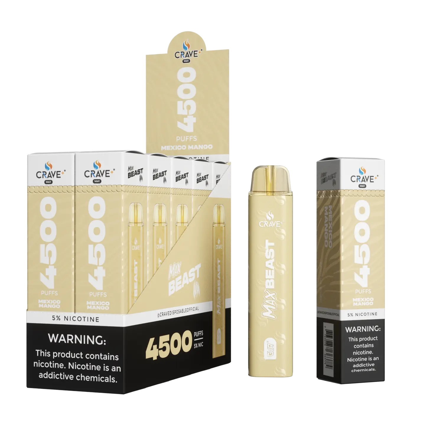 Crave Max Beast 4500 (BOX DEAL) Crave, crave max beast mexico mango