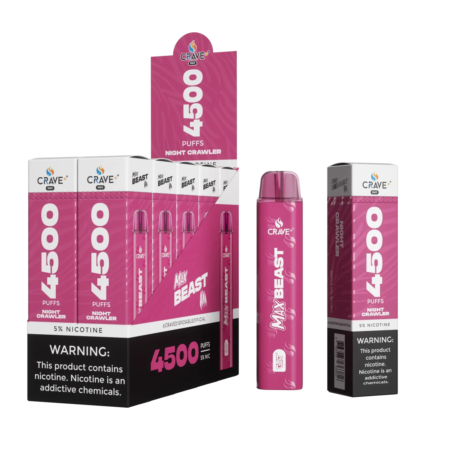 Crave Max Beast 4500 (BOX DEAL) Crave, crave max beast night crawler