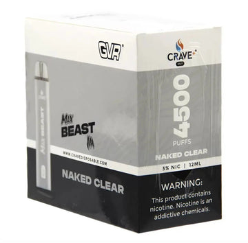 Crave Max Beast 4500 (BOX DEAL) Crave, crave max beast naked clear 3%