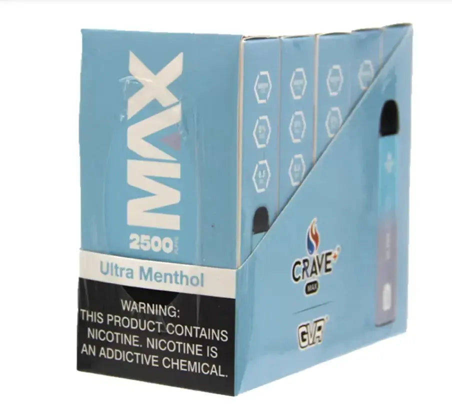 Crave Max Vape - 2500 Puffs Mesh Coil Crave, crave max vape, crave max vape clear, crave clear vape, crave max mesh clear, crave max mesh tobacco, crave max mesh ultra menthol, ultra menthol crave max vape