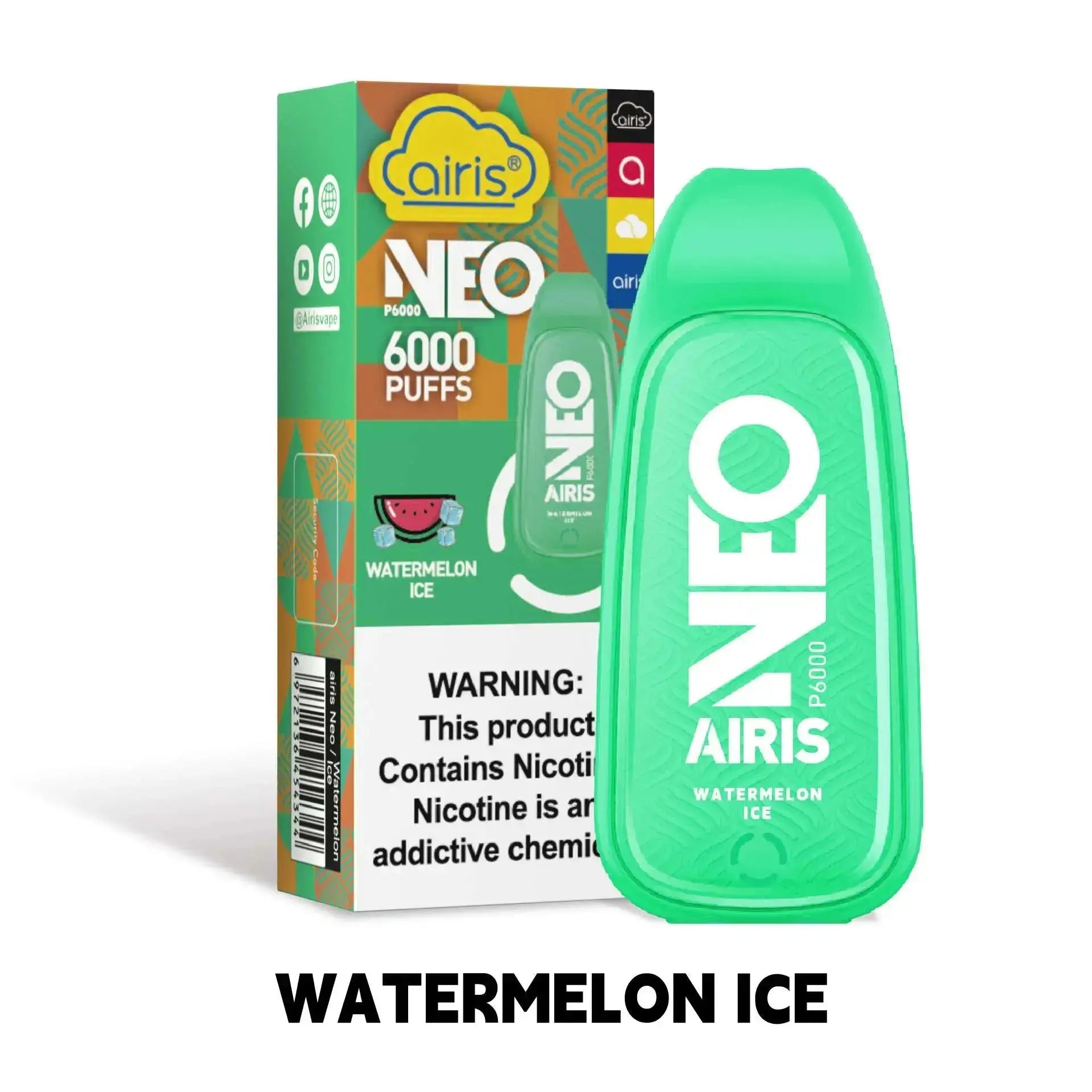 Airis Neo 6000 Disposable Vape Airis, neo airis watermelon ice