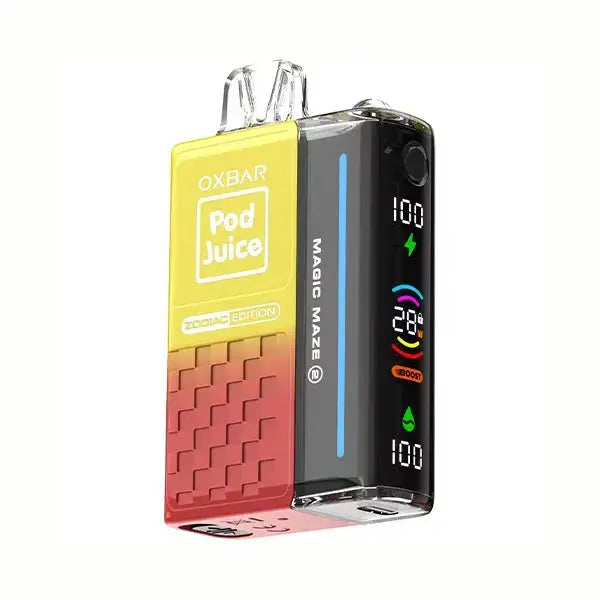 OXBAR x Pod Juice Magic Maze 30000 OXBAR X POD JUICE Vape Szn, oxbar cobalt mint, oxbar magic maze vape, oxbar fruity pebz vape