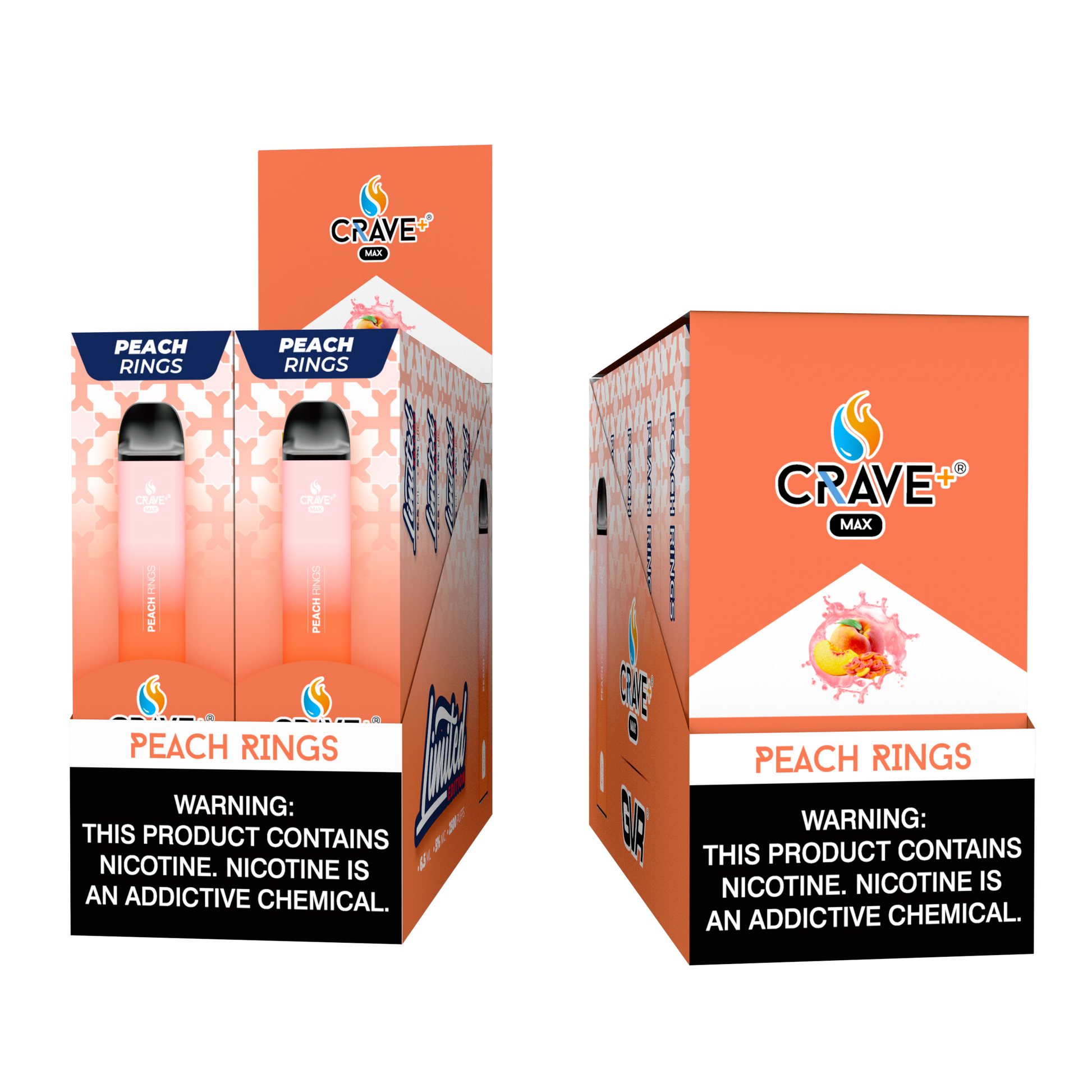 Crave Max 2500 - Peach Rings Box