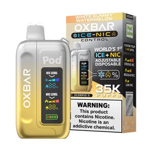 OxBar Ice‑Nic Control 35K Vape – 35,000 Puffs, Ice + Nic Strength Control, USB‑Cy OXBAR X POD JUICE