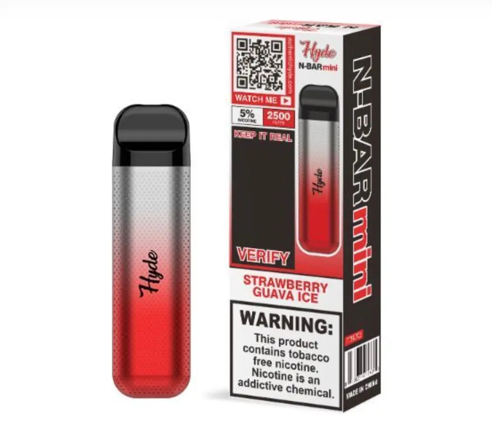 Hyde N-Bar Mini 2500 Puffs Strawberry Guava Ice